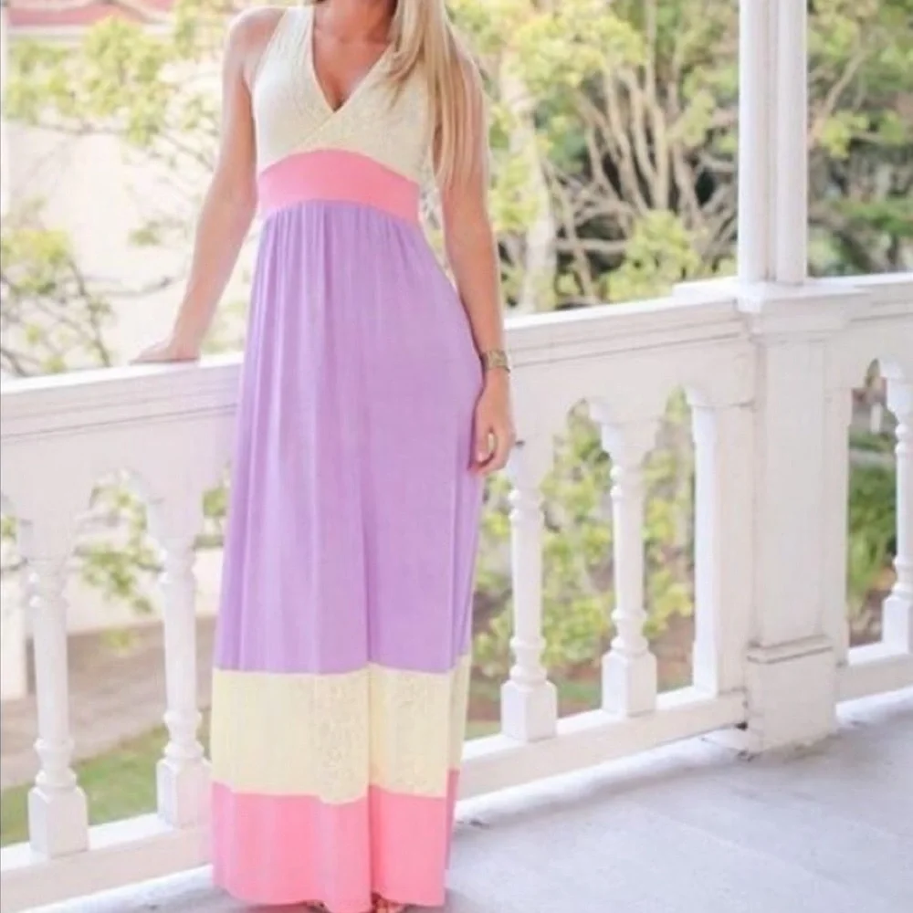 NEW Matching Mommy & Me Dress (girl’s dress) Lilac Sleeveless Dress w Leggings - Picture 5 of 7